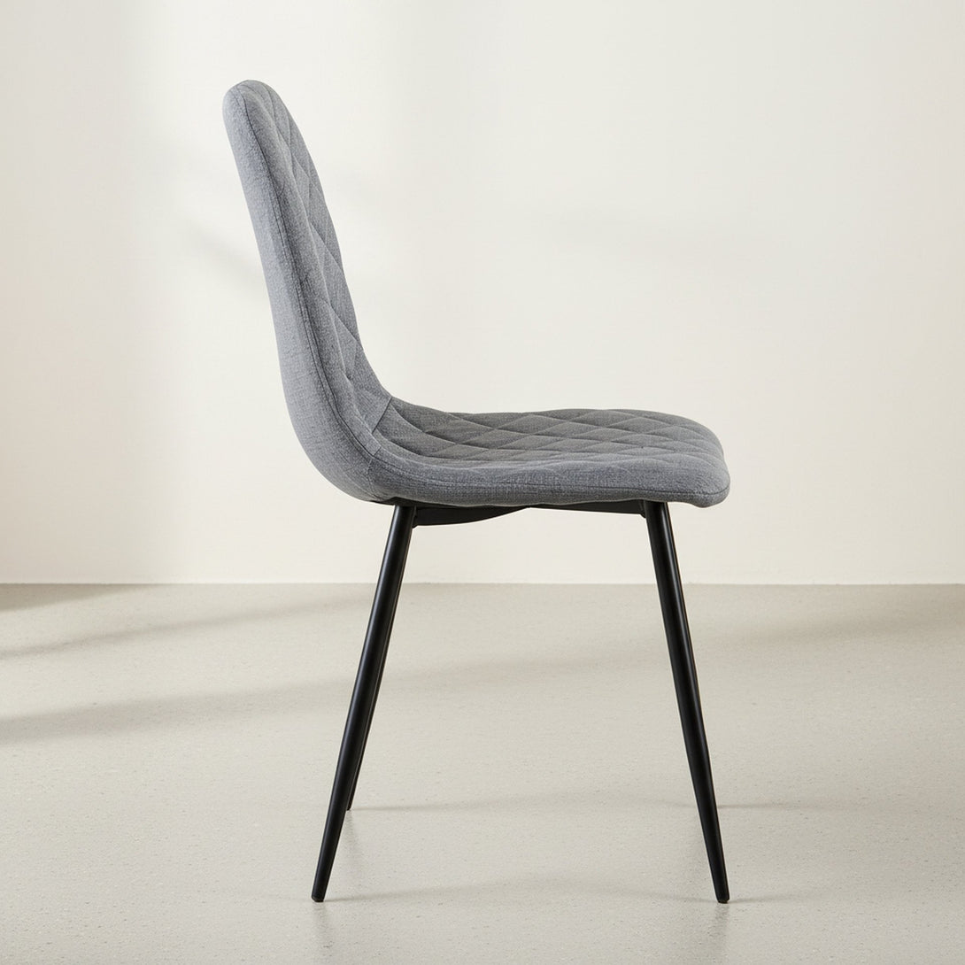 Fika Linen Dining Chair - Set of 4 - Grey