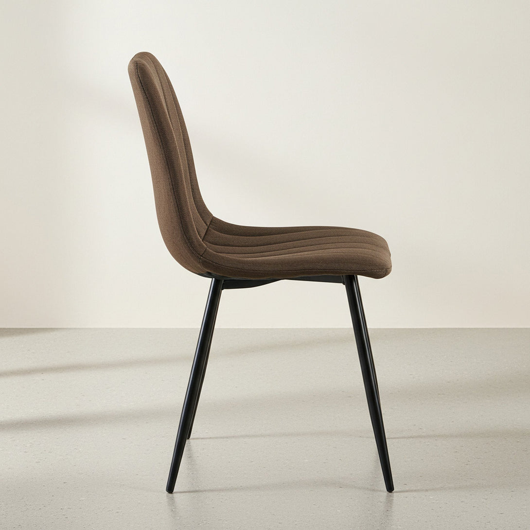 Holland Fabric Dining Chair - Set of 4 - Brown