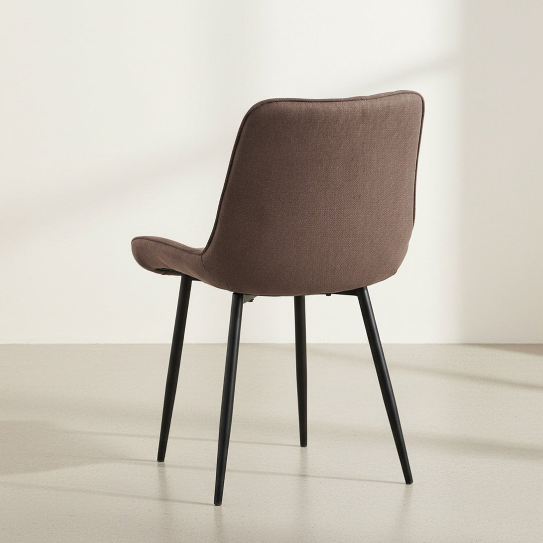 Kivo Linen Dining Chair - Brown