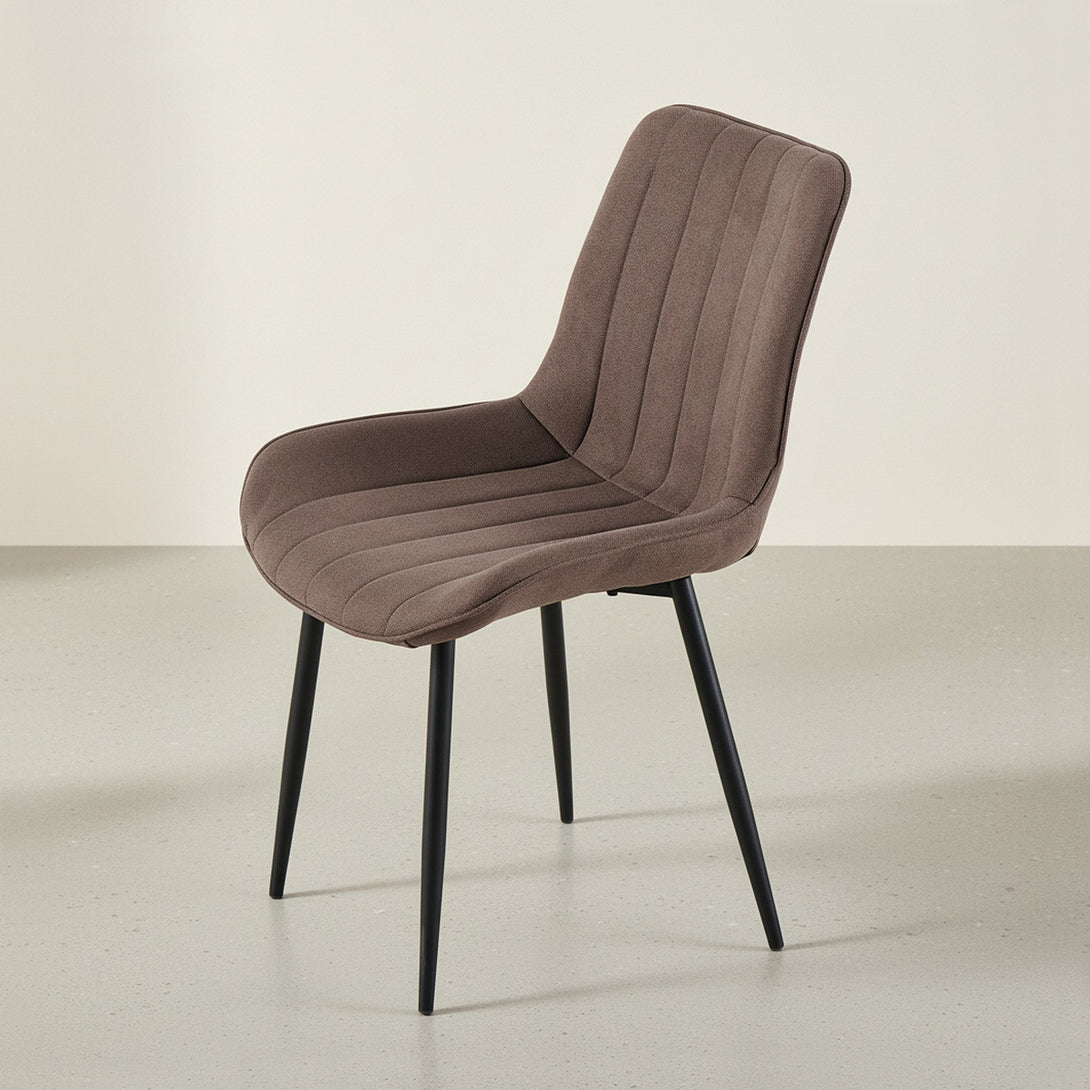 Kivo Linen Dining Chair - Brown