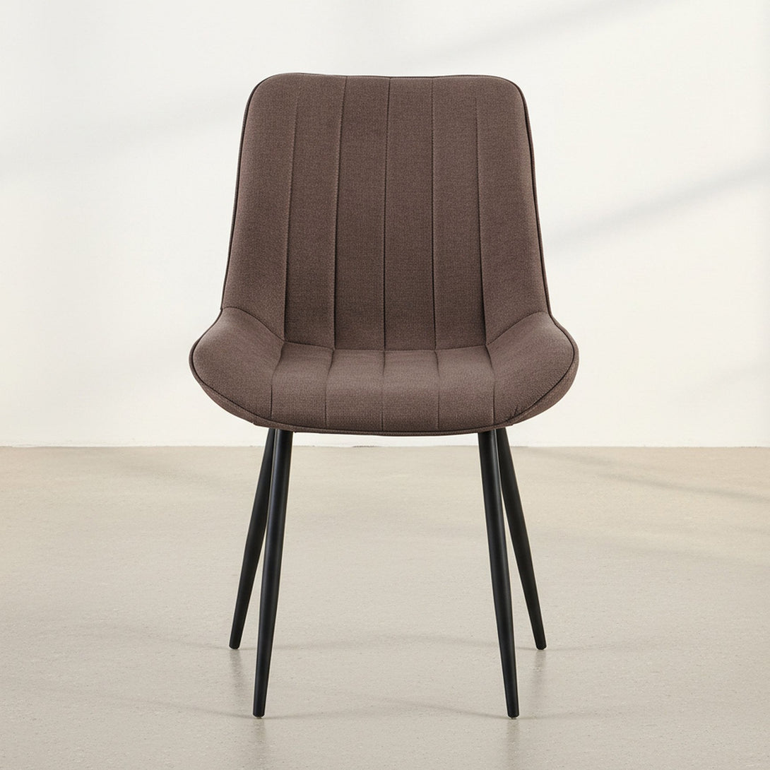 Kivo Linen Dining Chair - Brown