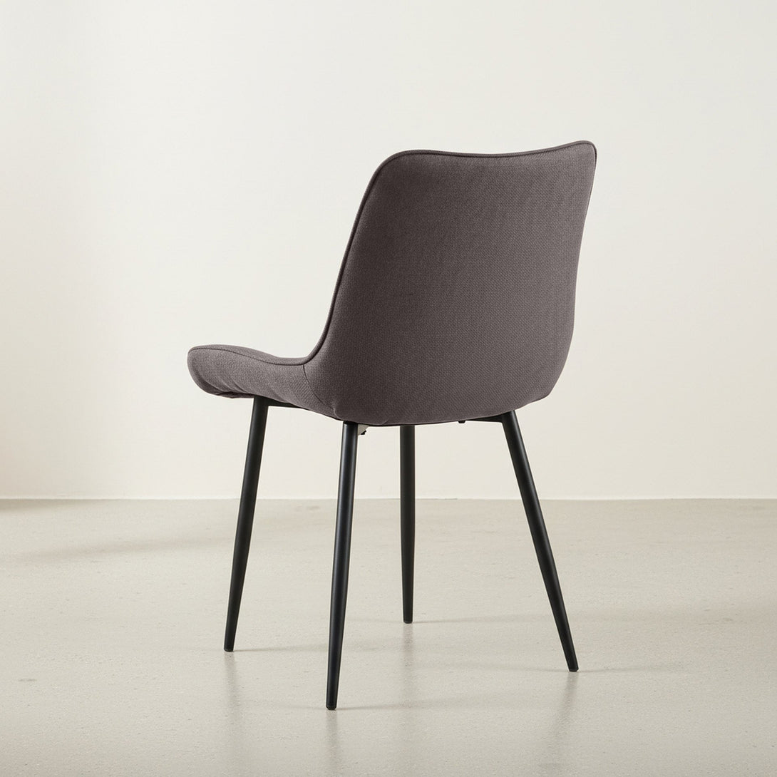 Kivo Linen Dining Chair - Dark Grey