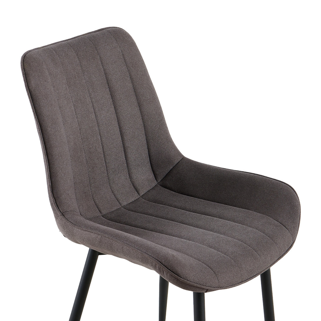 Kivo Linen Dining Chair - Dark Grey