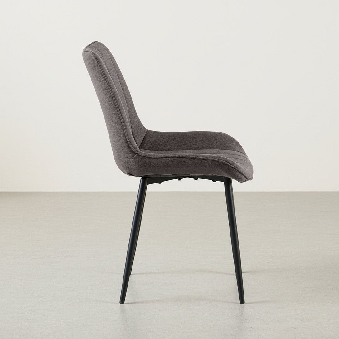 Kivo Linen Dining Chair - Dark Grey