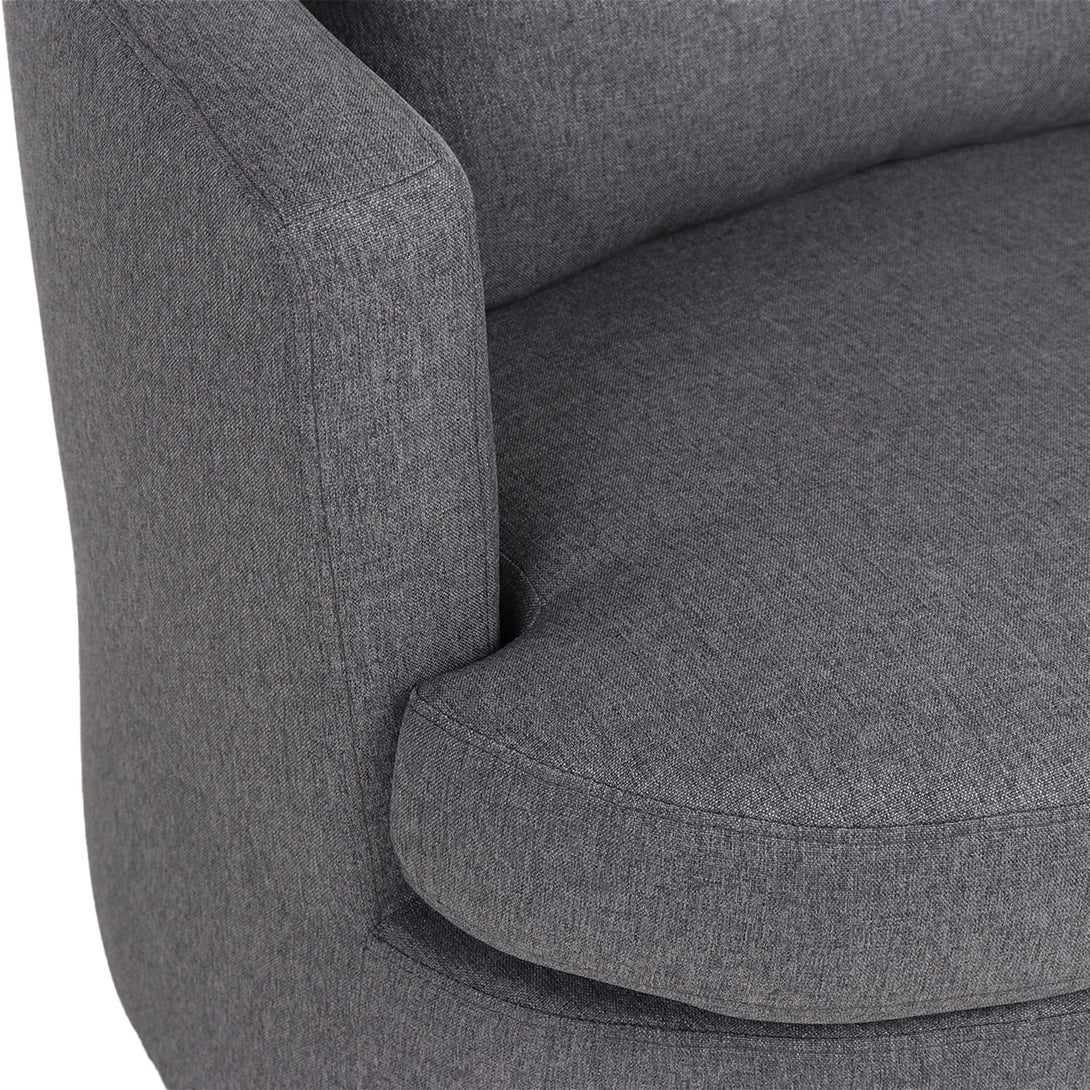 Luva Linen Swivel Sofa Chair - Dark Grey