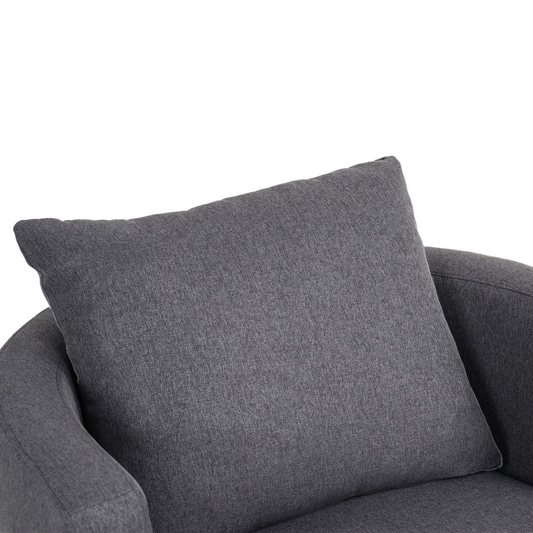 Luva Linen Swivel Sofa Chair - Dark Grey