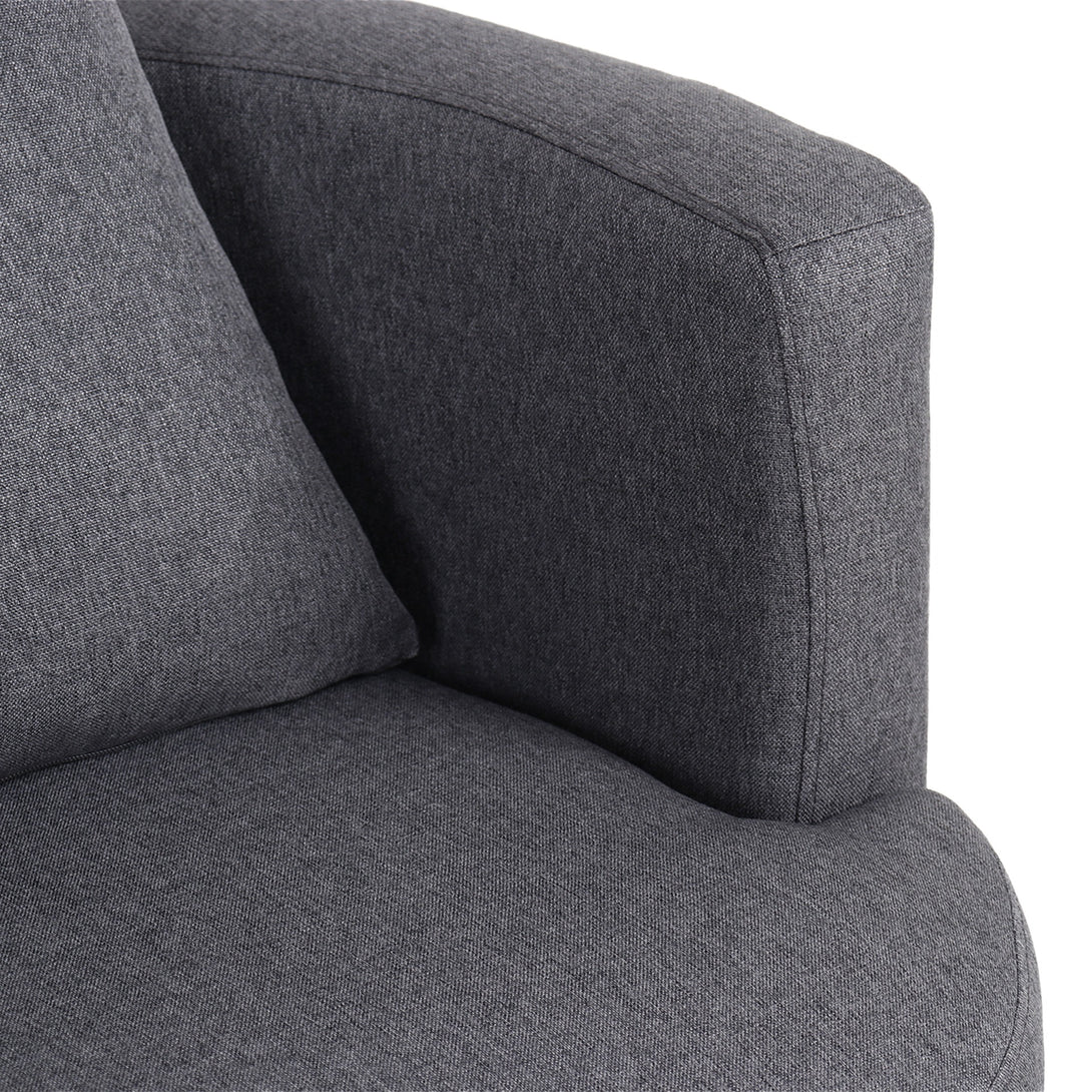 Luva Linen Swivel Sofa Chair - Dark Grey