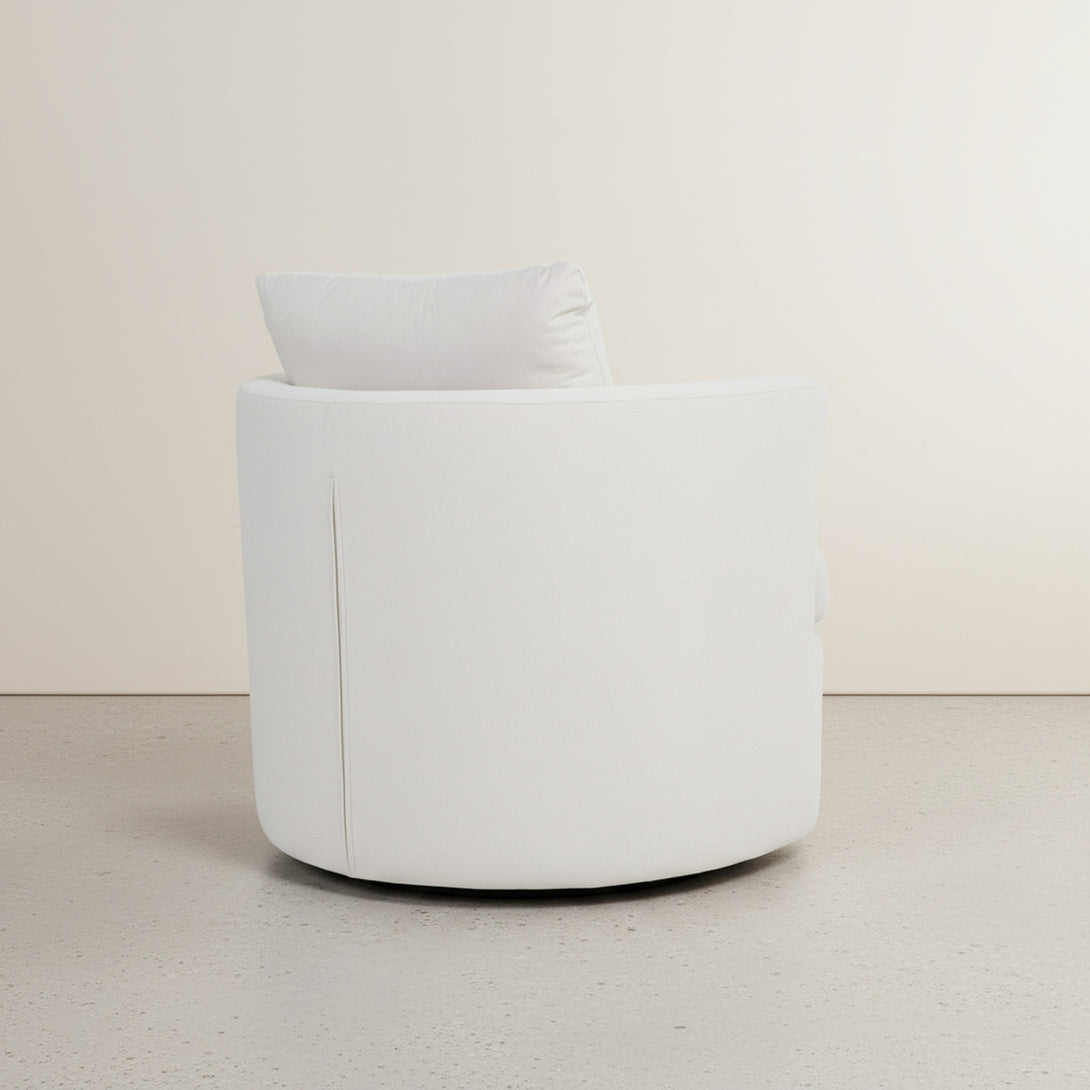 Luva Velvet Swivel Sofa Chair - Cream