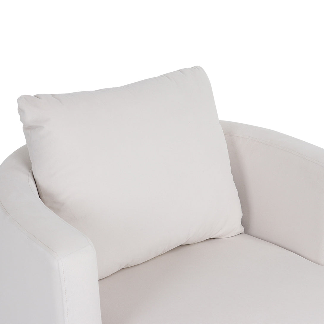 Luva Velvet Swivel Sofa Chair - Cream