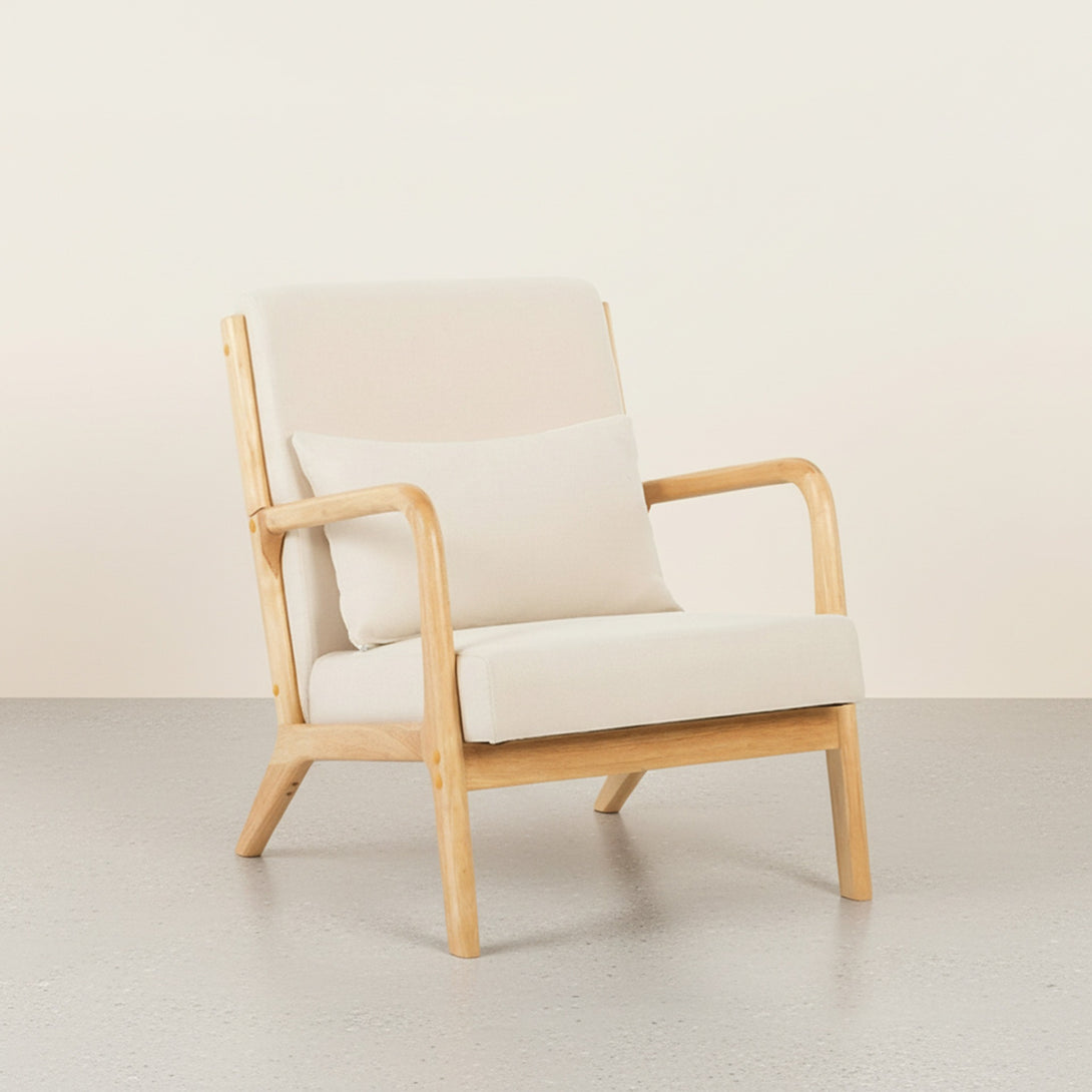 Taru Velvet Armchair - Beige
