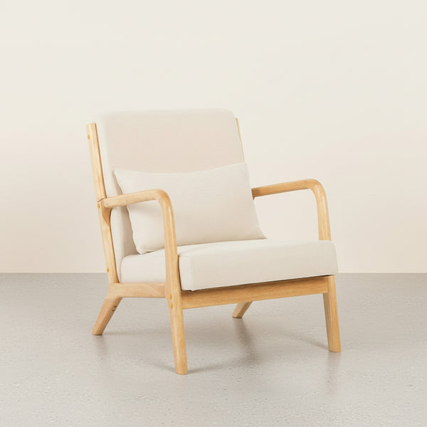 Taru Velvet Armchair - Beige