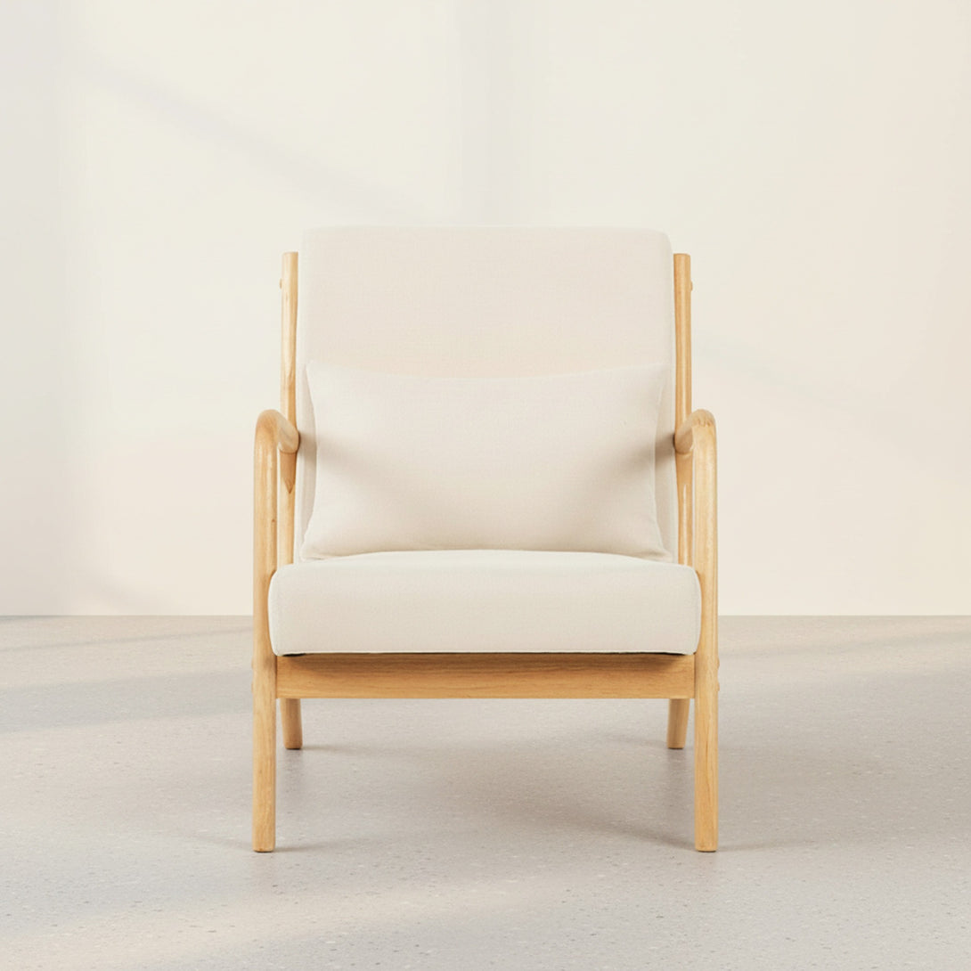 Taru Velvet Armchair - Beige