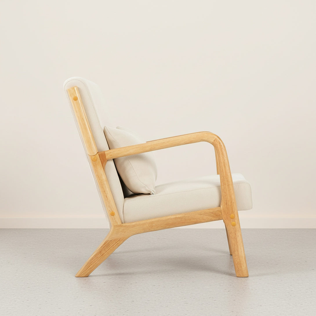 Taru Velvet Armchair - Beige