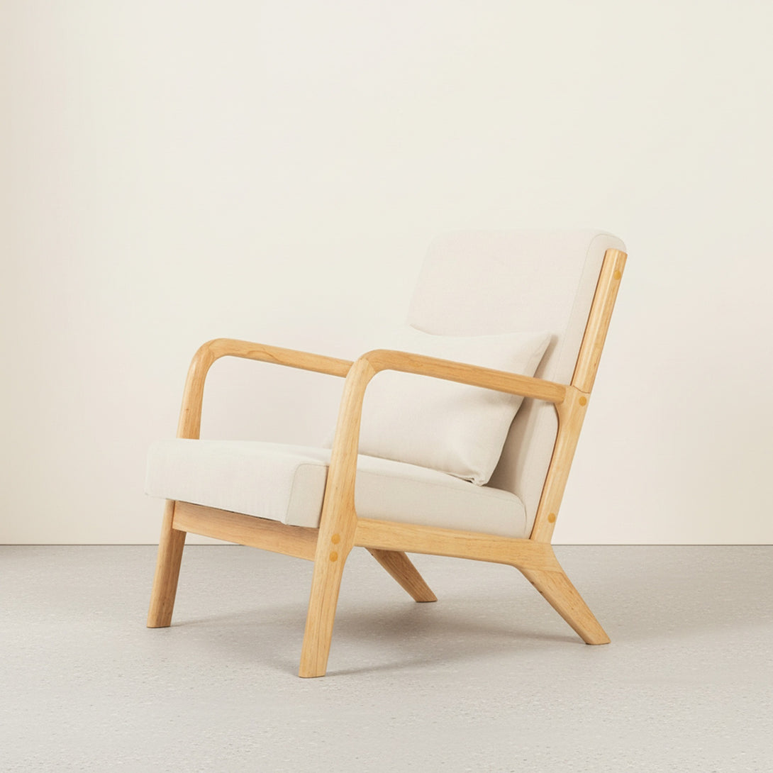 Taru Velvet Armchair - Beige