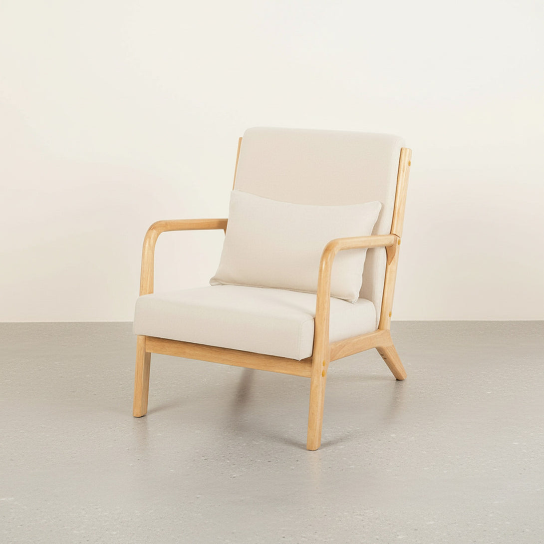 Taru Velvet Armchair - Beige