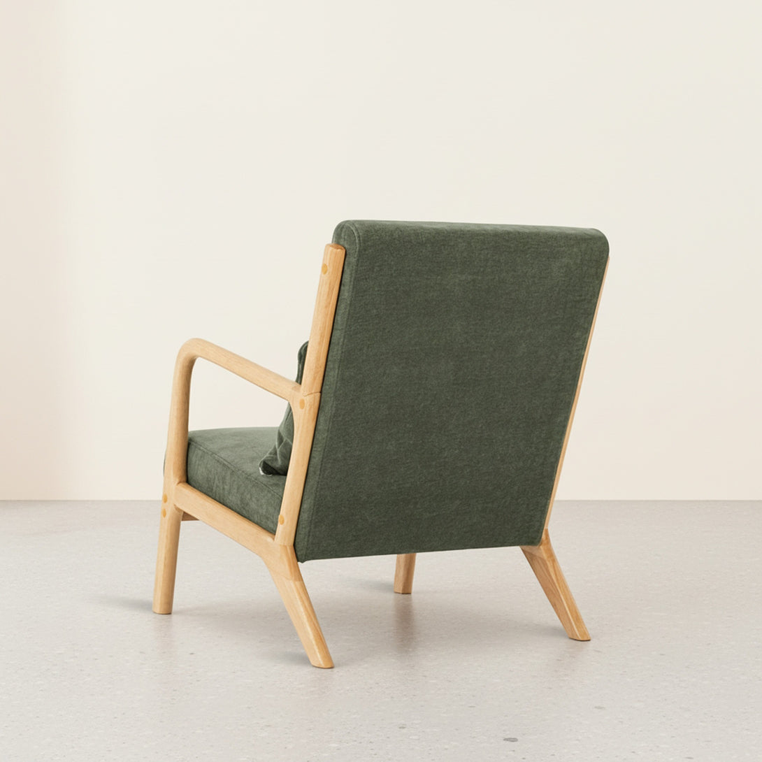 Taru Linen Armchair - Dark Green