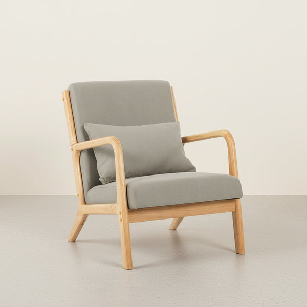 Taru Velvet Armchair - Grey
