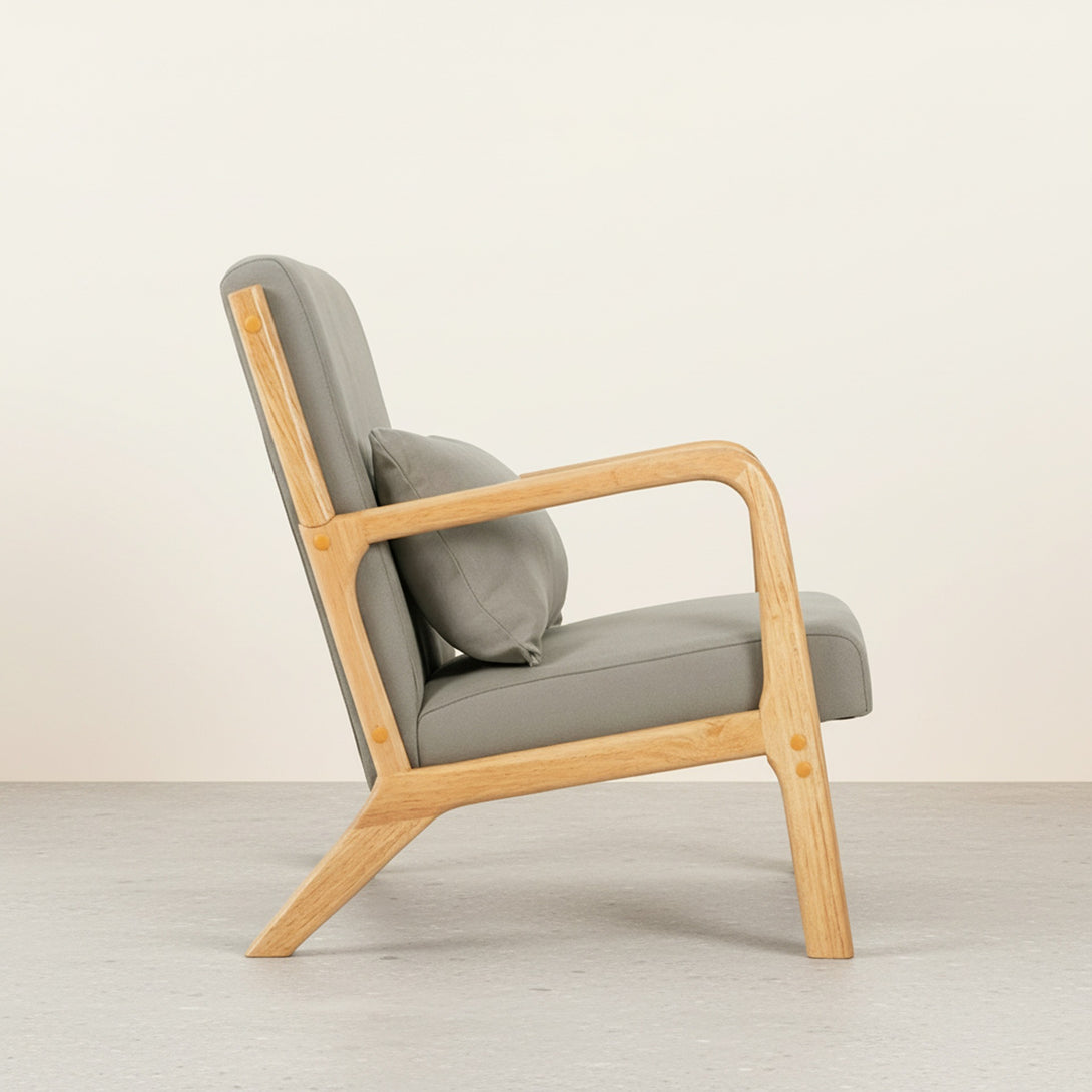 Taru Velvet Armchair - Grey