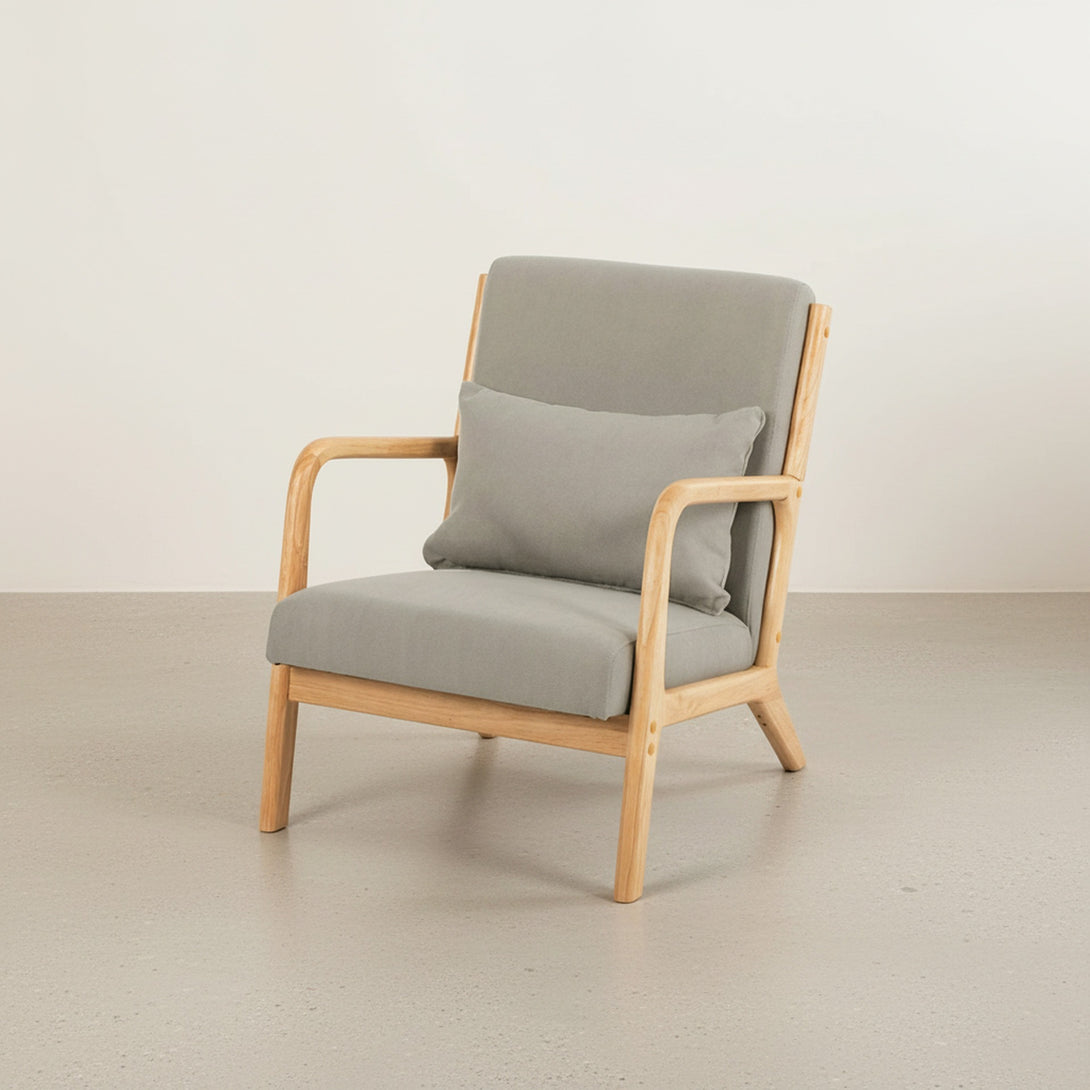 Taru Velvet Armchair - Grey
