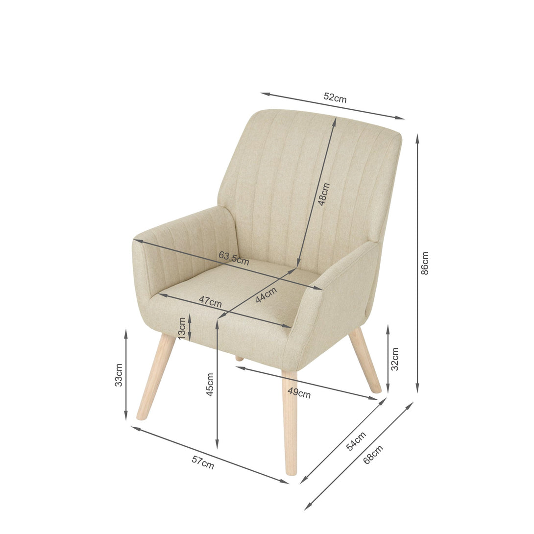 Niva Linen Armchair - Linen Beige