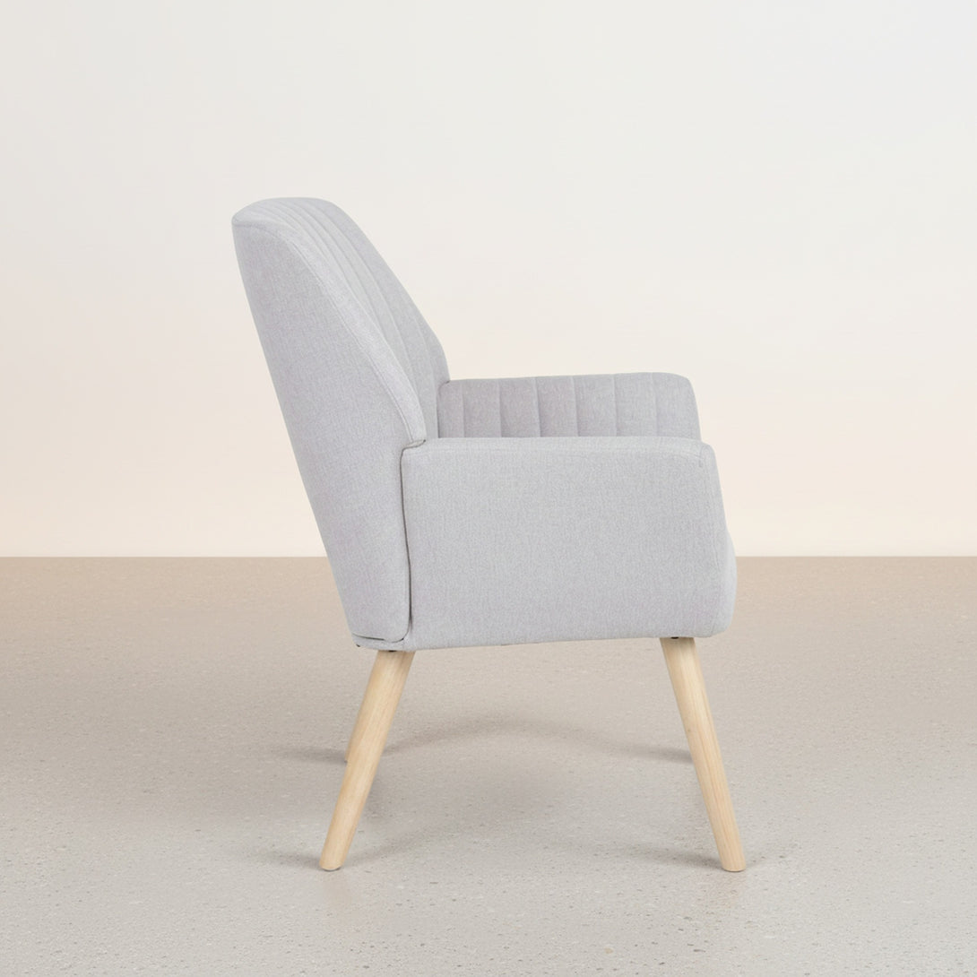 Niva Linen Armchair - Light Grey