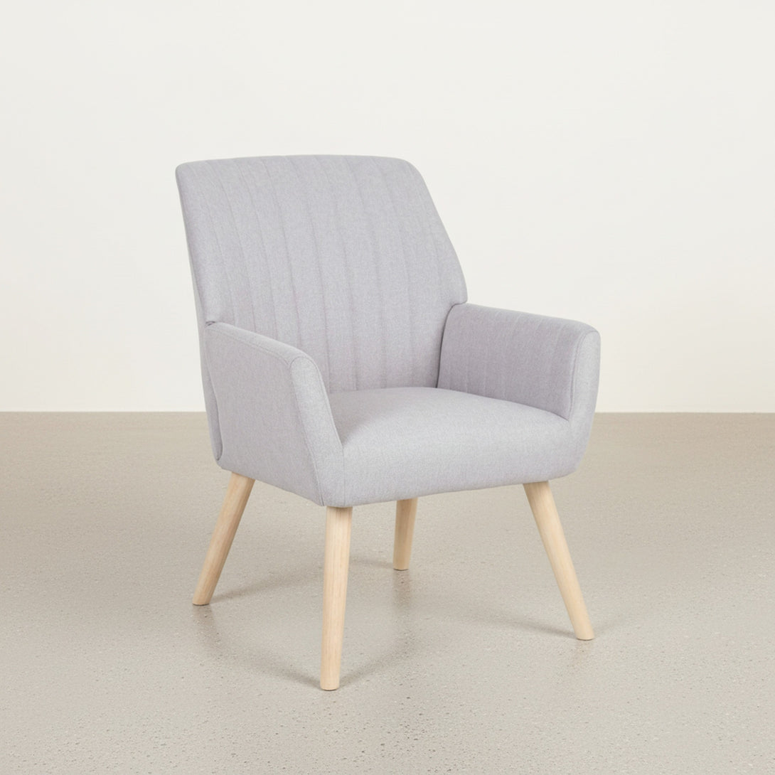 Niva Linen Armchair - Light Grey