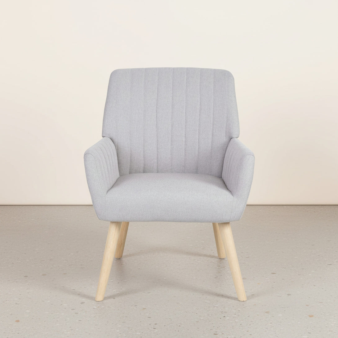 Niva Linen Armchair - Light Grey