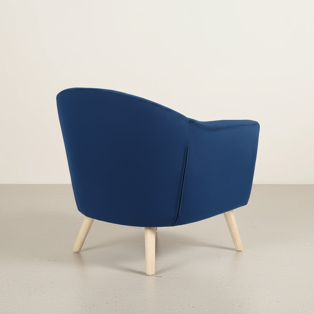 Millo Velvet Armchair - Dark Blue