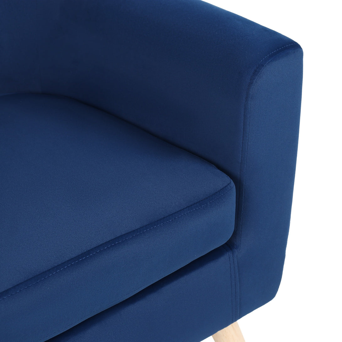 Millo Velvet Armchair - Dark Blue