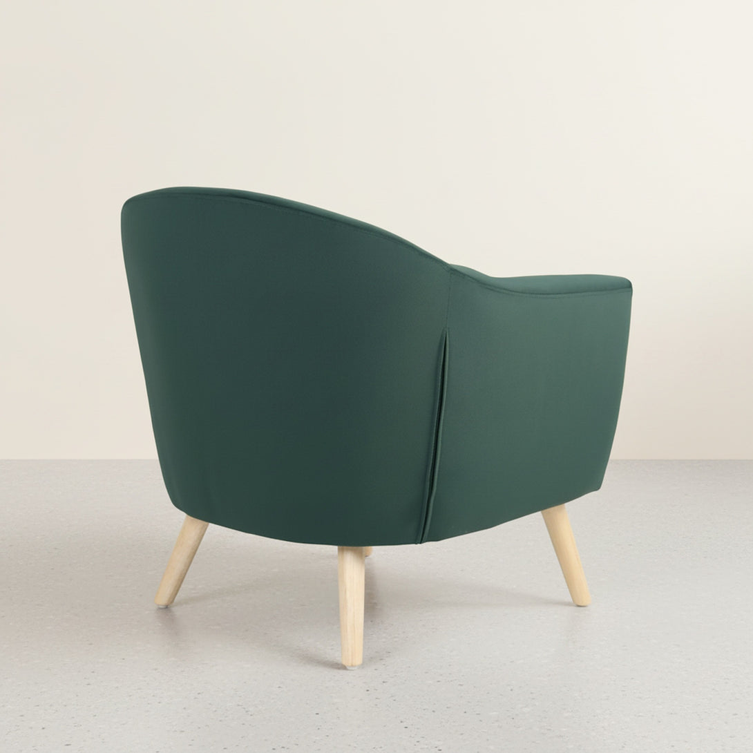 Millo Velvet Armchair - Dark Green