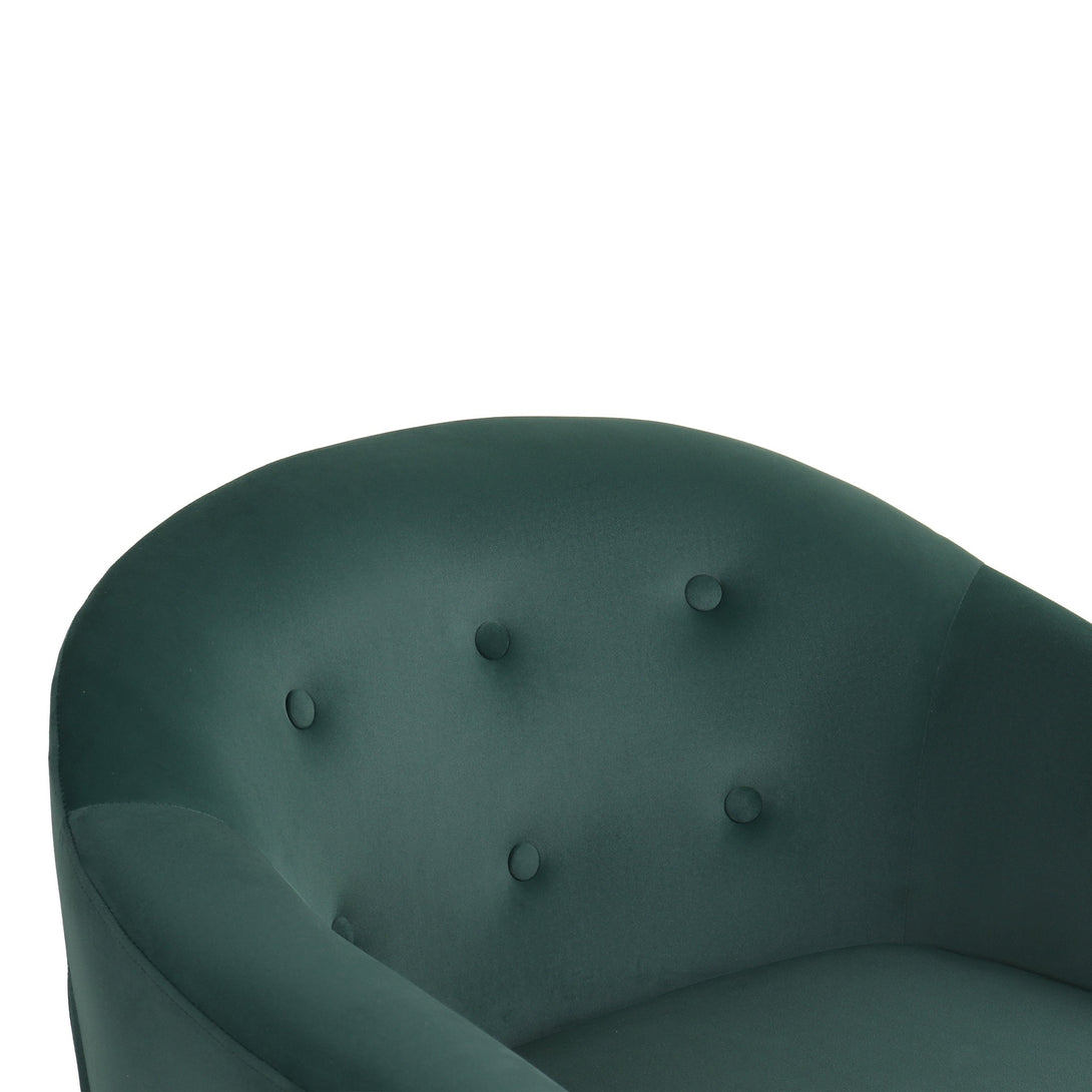 Millo Velvet Armchair - Dark Green