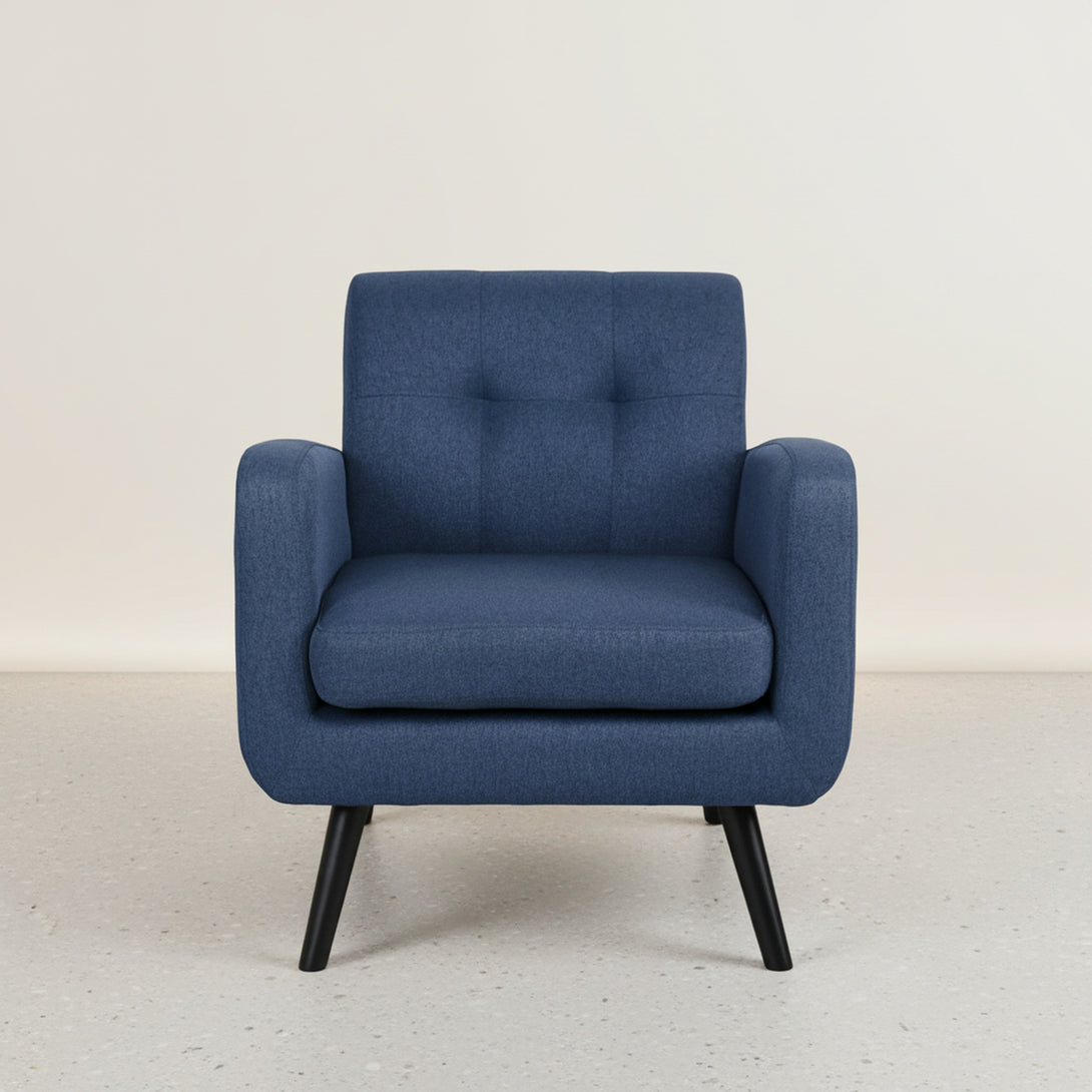 Tulo Linen Armchair - Dark Blue
