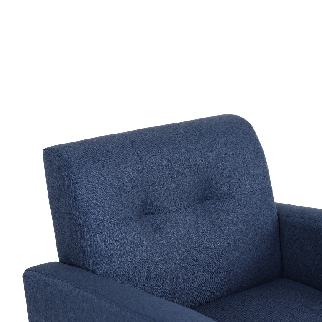 Tulo Linen Armchair - Dark Blue