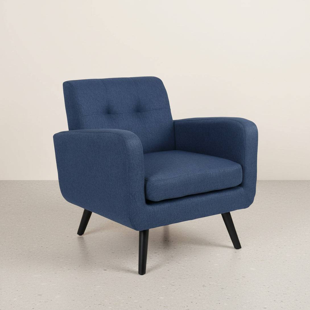 Tulo Linen Armchair - Dark Blue