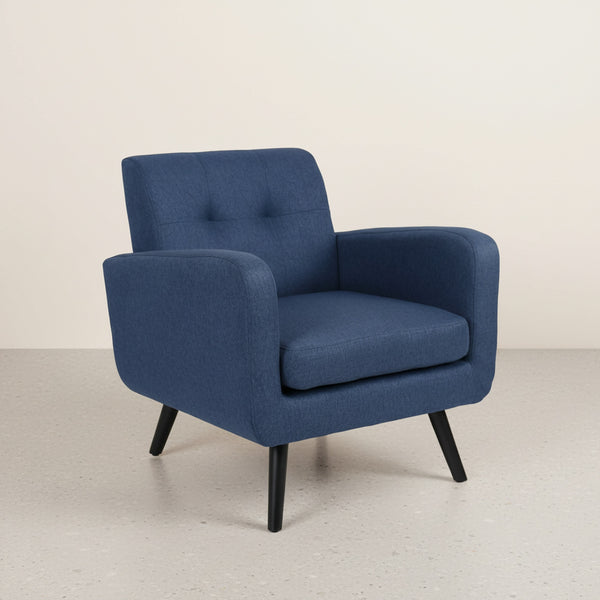 Tulo Linen Armchair - Dark Blue