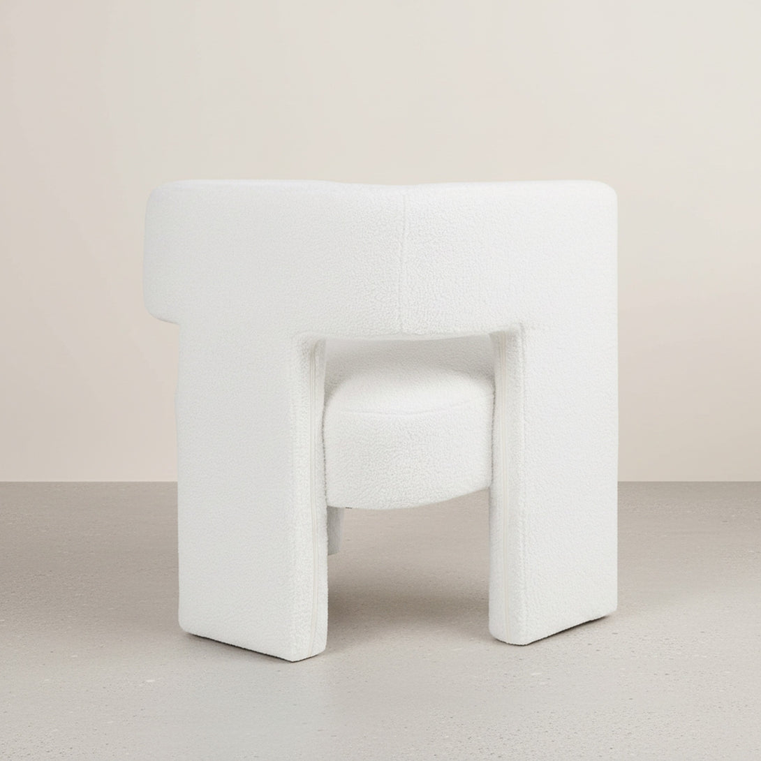 Rivo Boucle Armchair - White