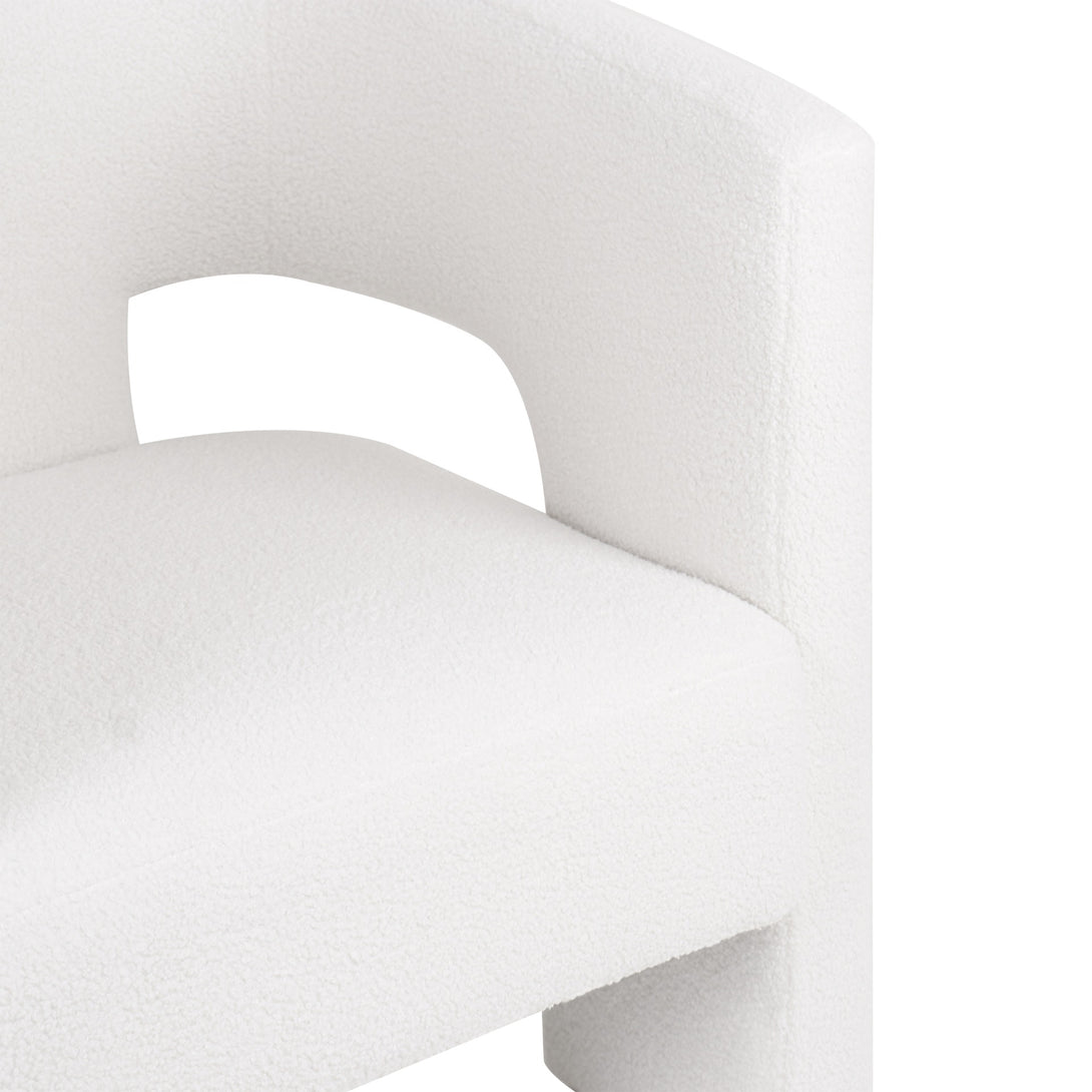 Rivo Boucle Armchair - White