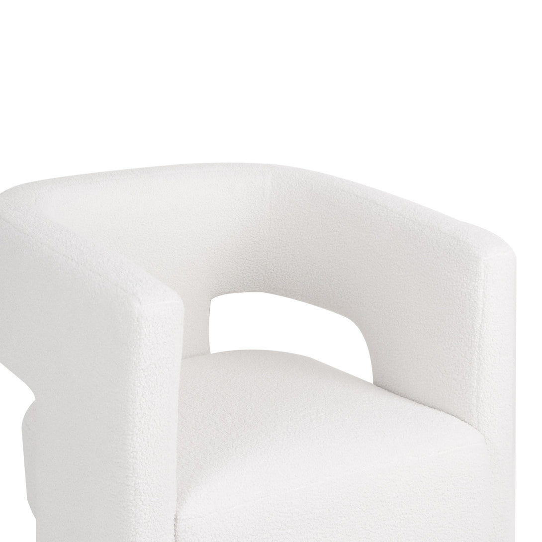 Rivo Boucle Armchair - White
