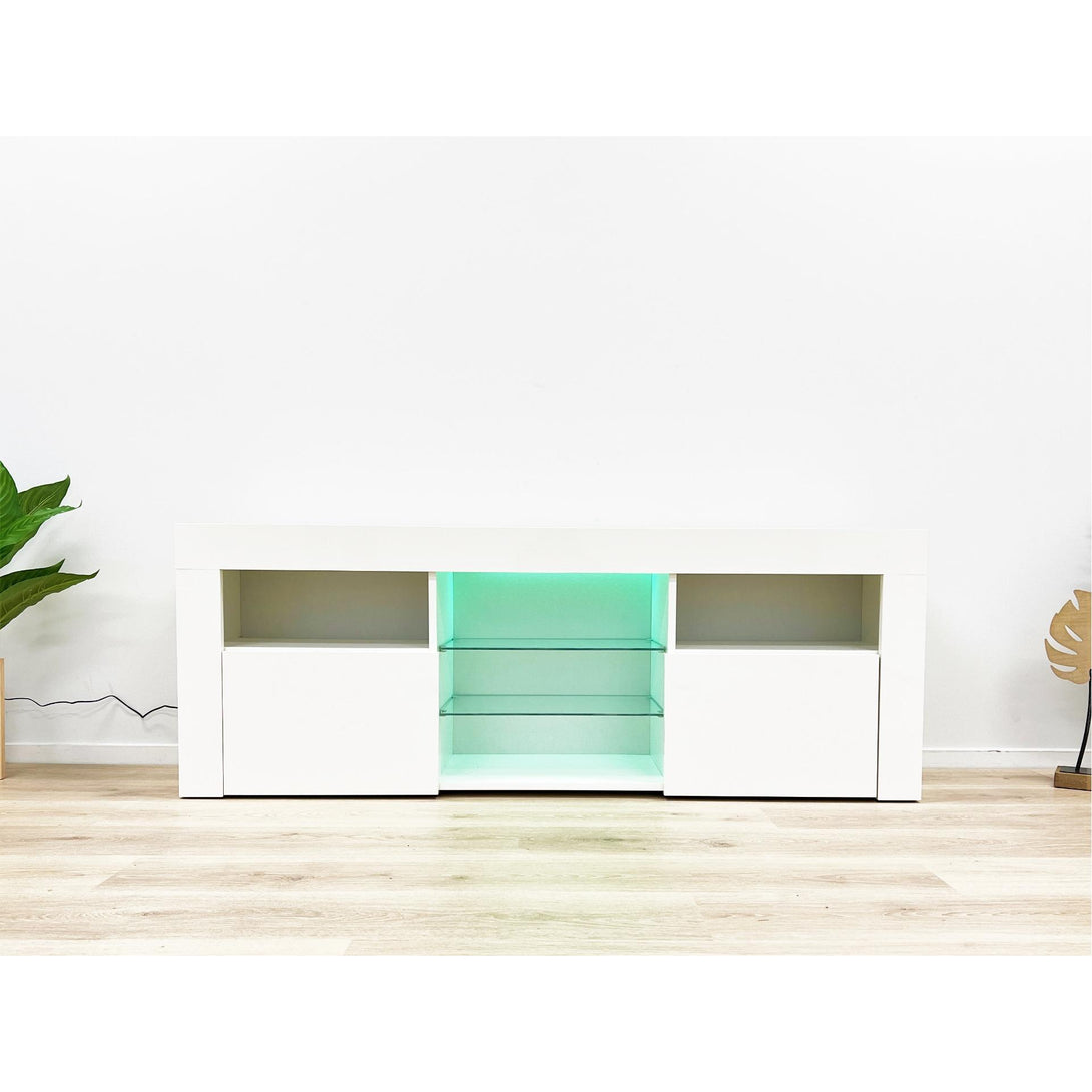 Atka 1.45m LED Entertainment Unit - White