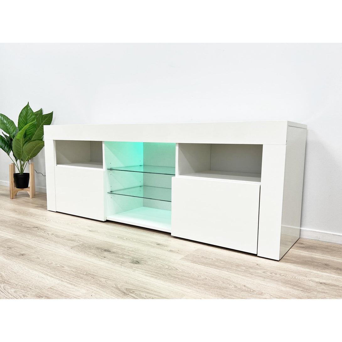 Atka 1.45m LED Entertainment Unit - White