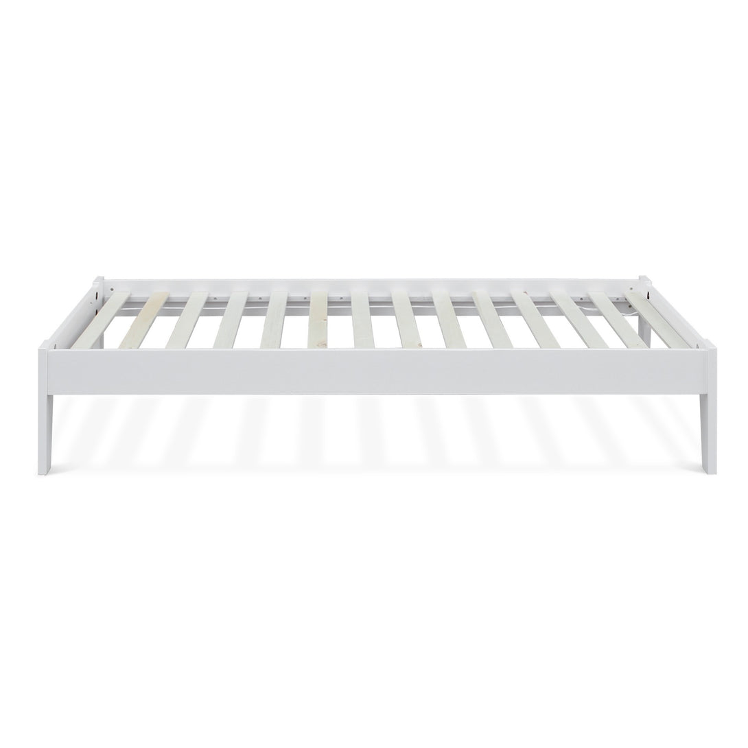 Meri Single Wooden Slat Bed Frame - White