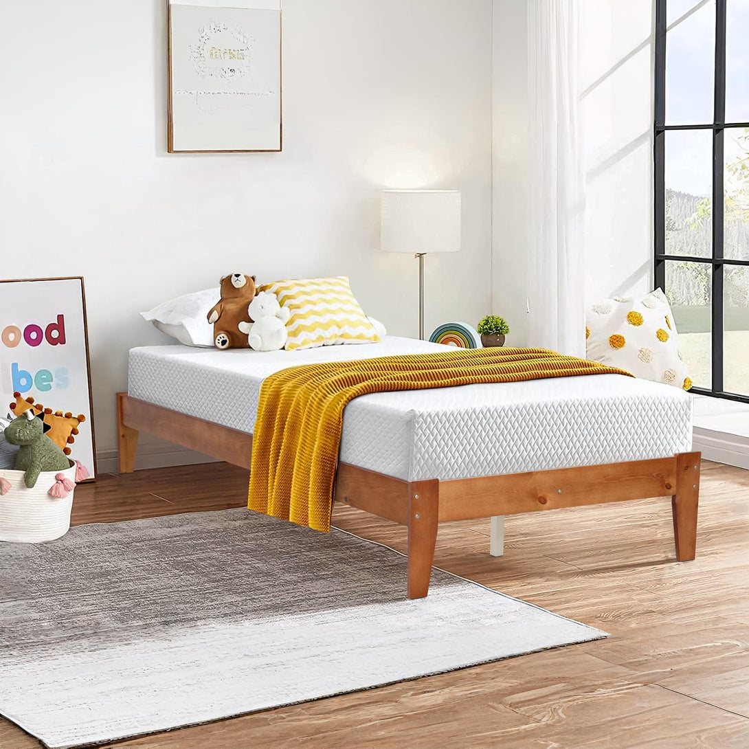 Meri King Single Wooden Bed Frame - Oak