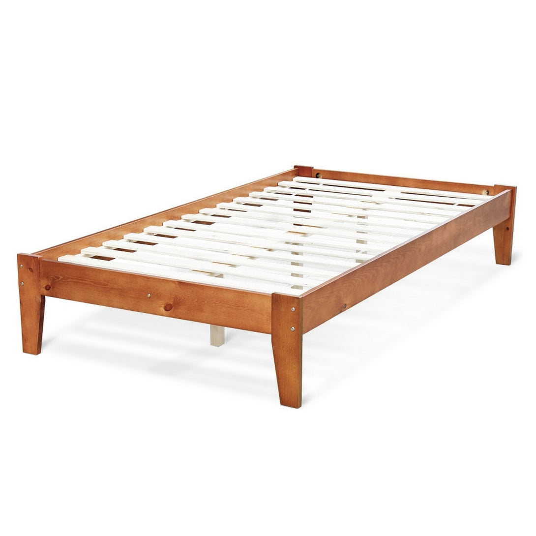 Meri King Single Wooden Slat Bed Frame - Oak