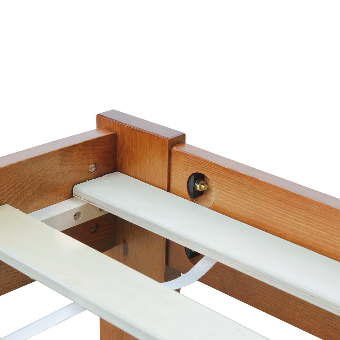 Meri King Single Wooden Slat Bed Frame - Oak