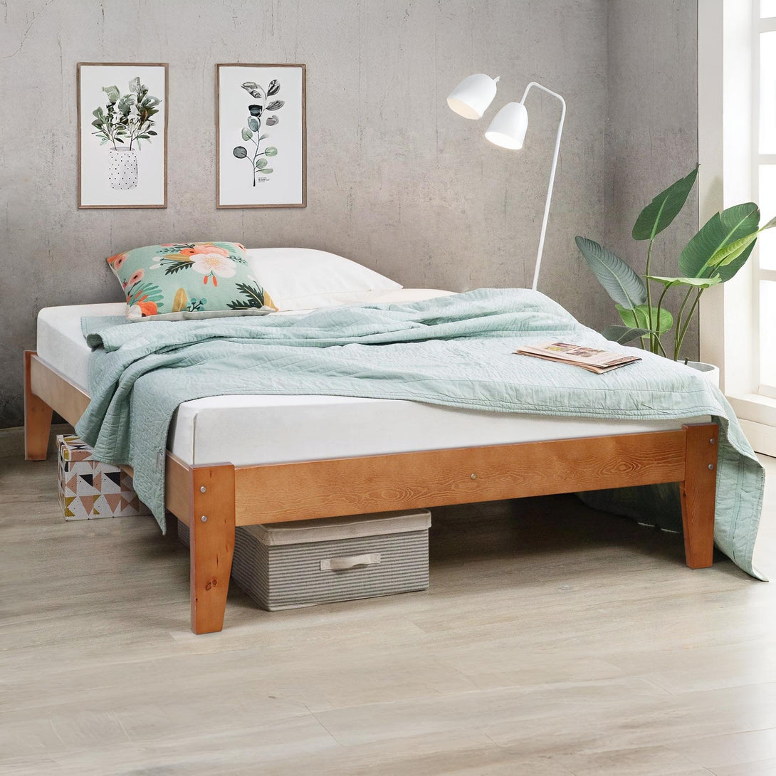 Meri Double Wooden Bed Frame - Oak