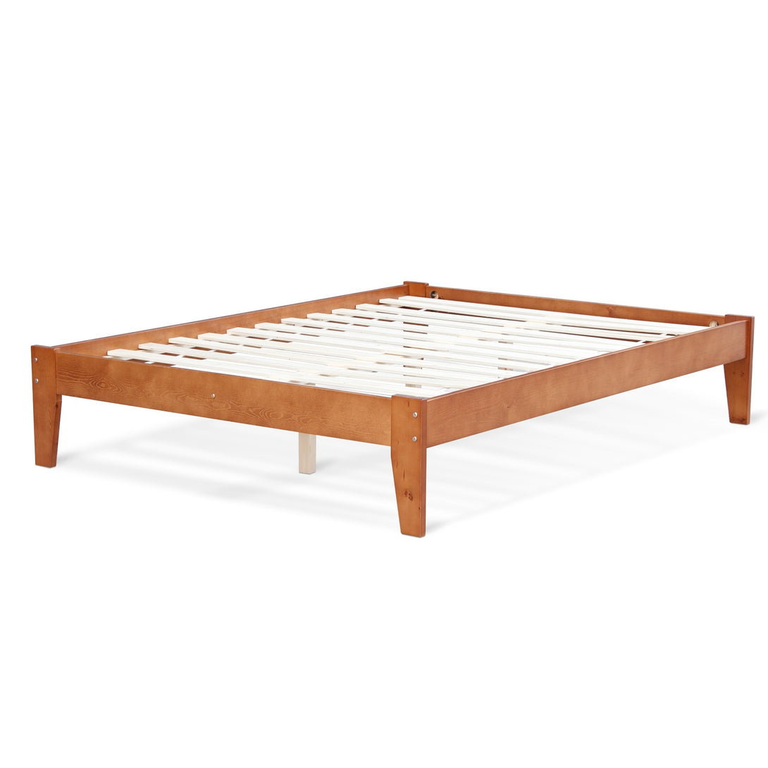 Meri Double Wooden Slat Bed Frame - Oak