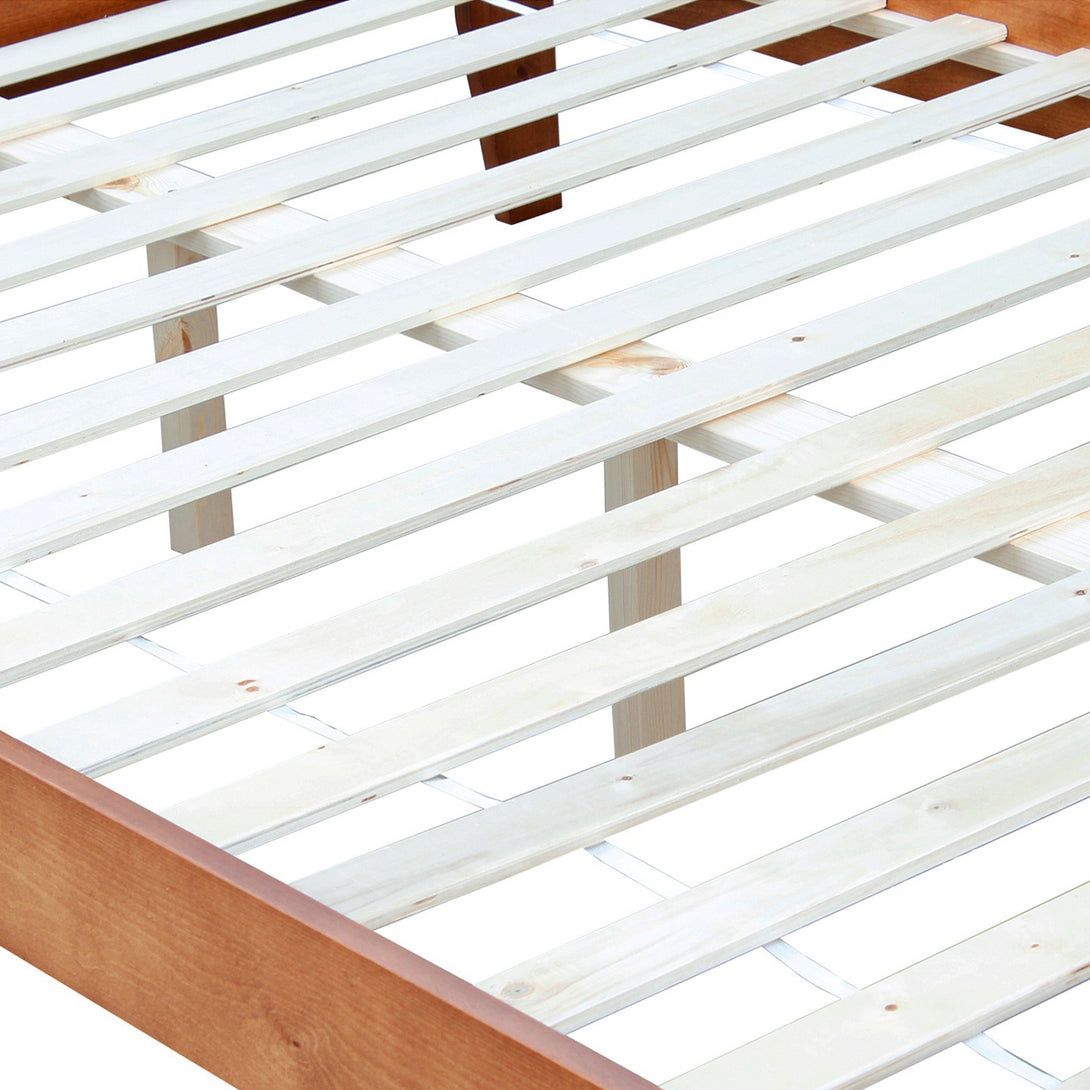 Meri Double Wooden Slat Bed Frame - Oak