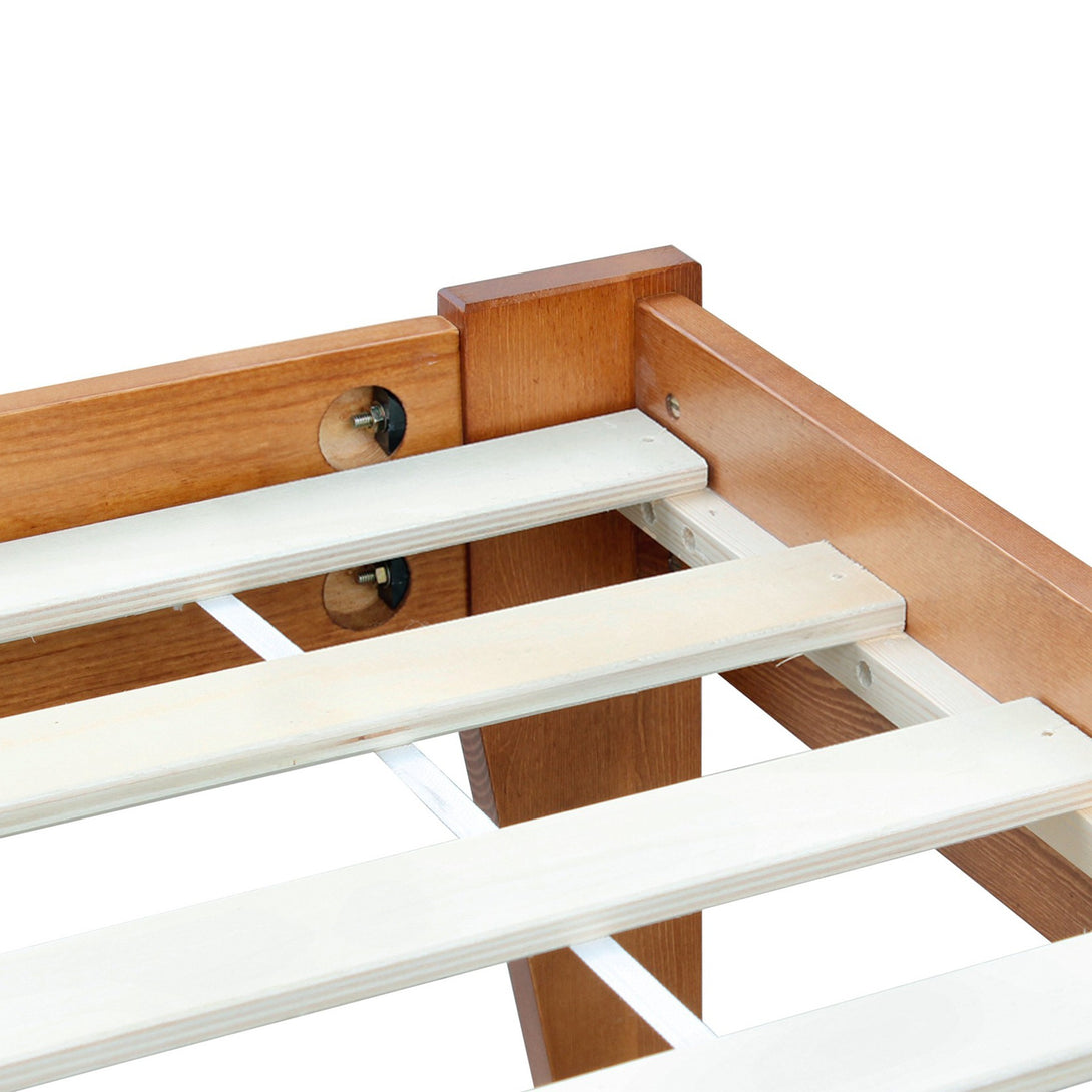 Meri Double Wooden Slat Bed Frame - Oak