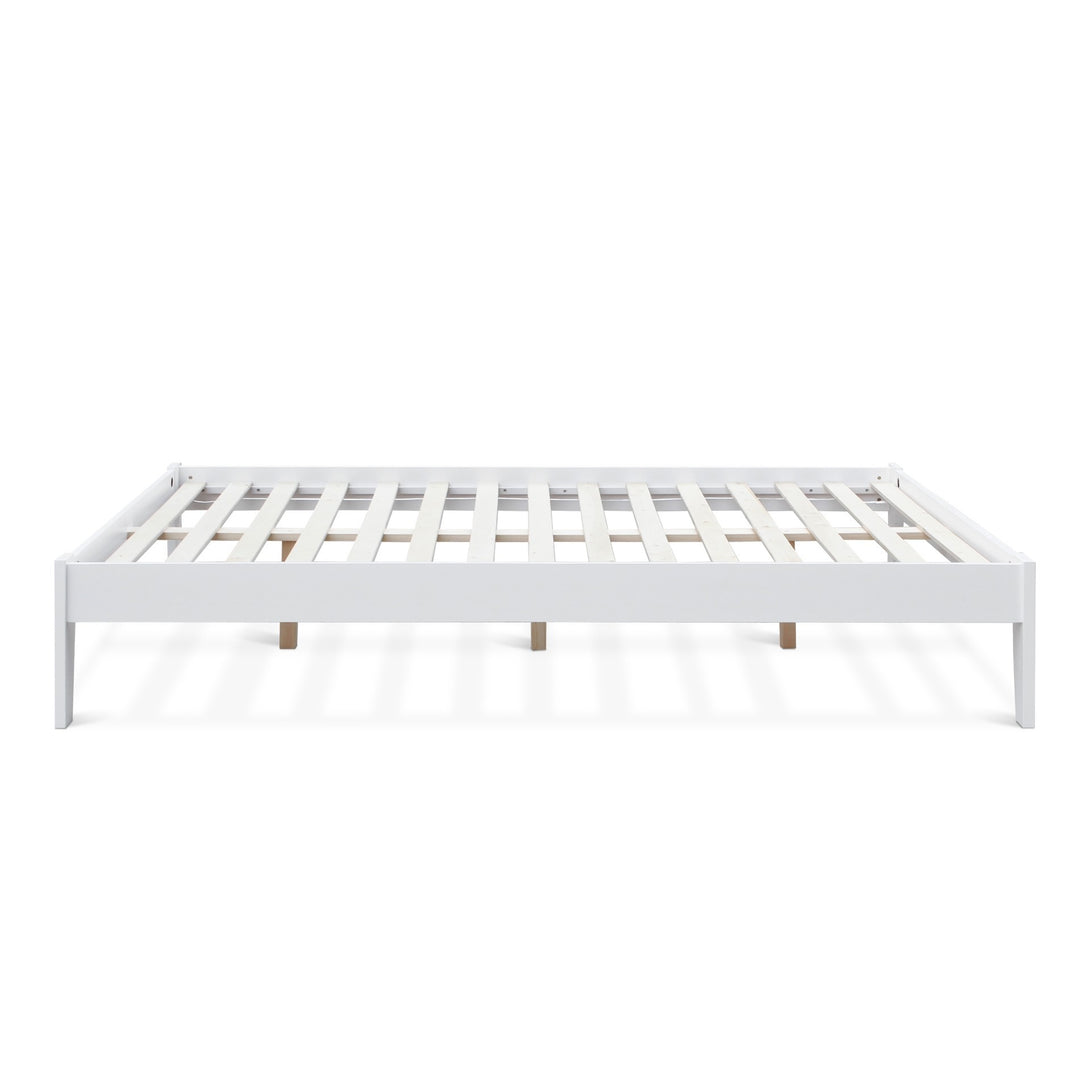 Meri Queen Wooden Slat Bed Frame - White