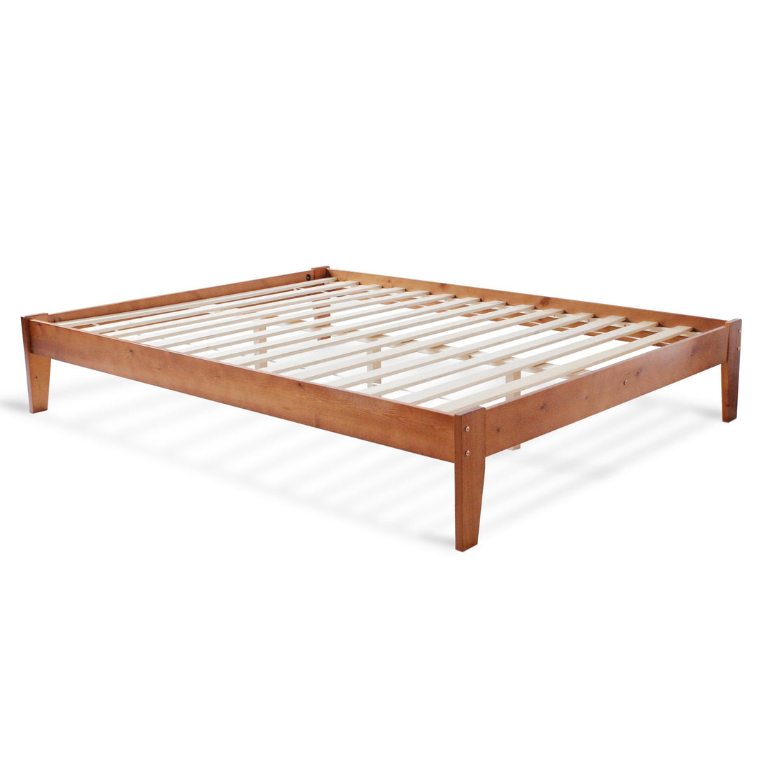 Meri Queen Wooden Slat Bed Frame - Oak